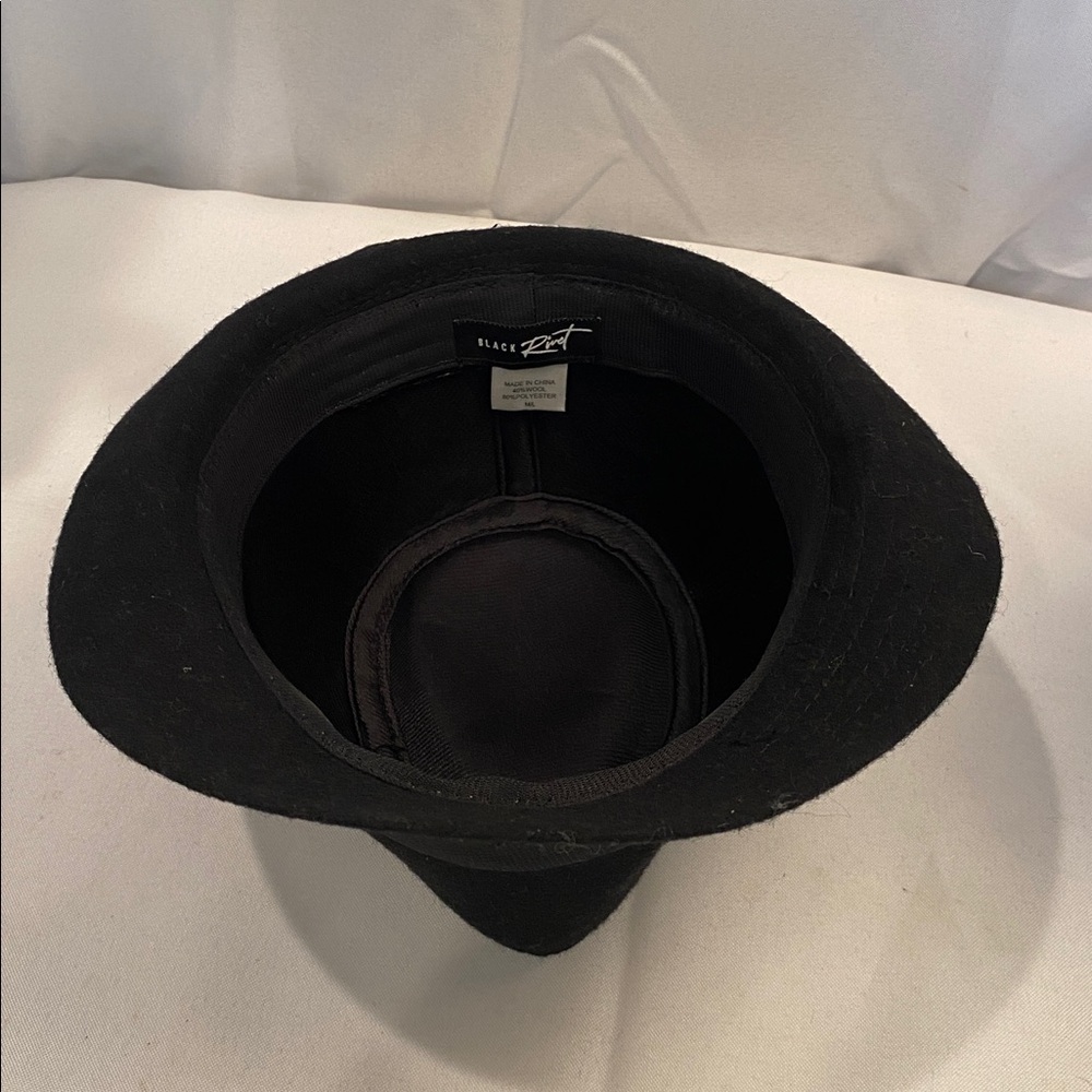 Black Rivet Wool Fedora Hat - Picture 5 of 6